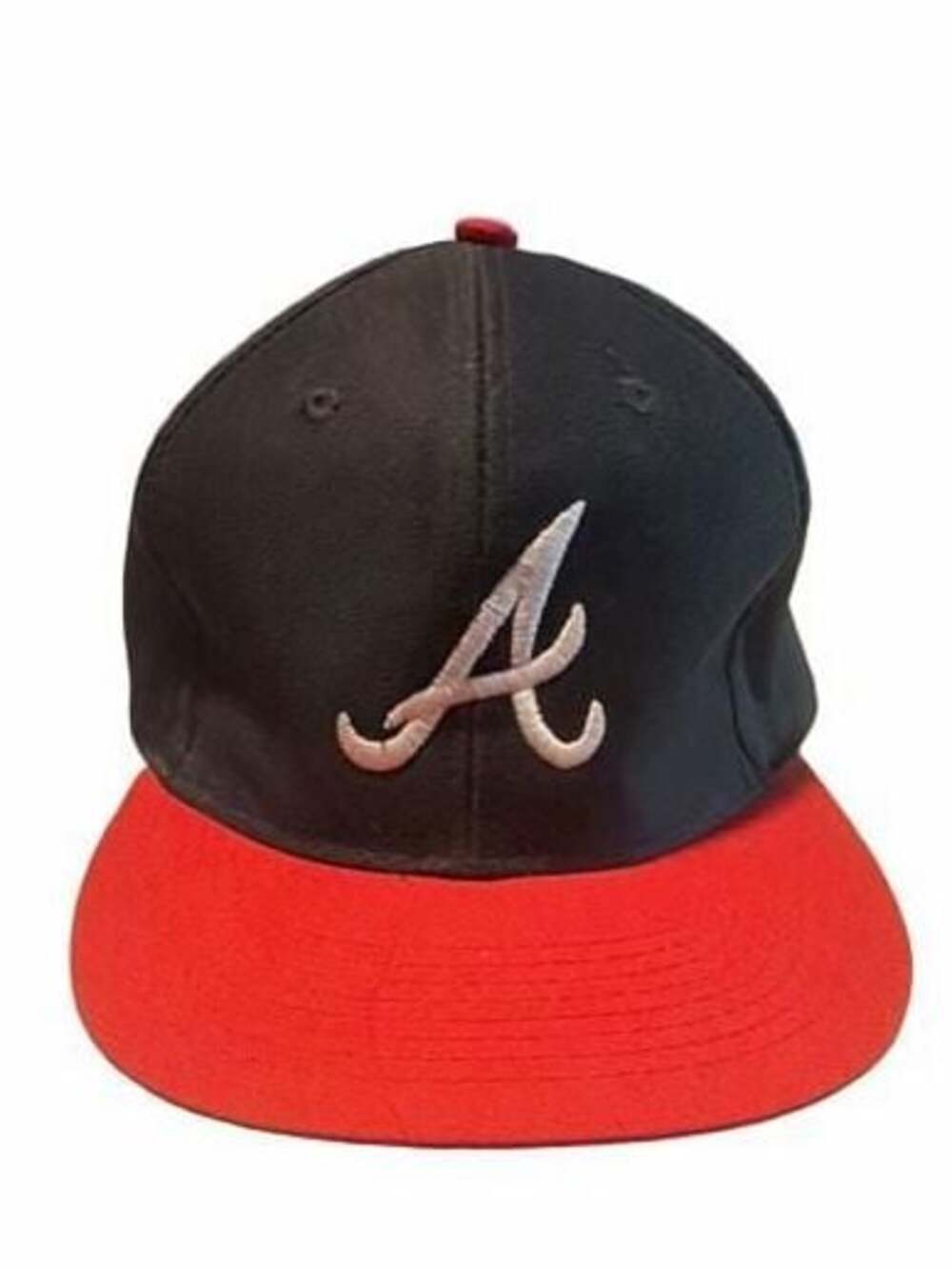 Atlanta Braves Snapback Hat Black Red With Winn Dixie and Coca-Cola Promotional